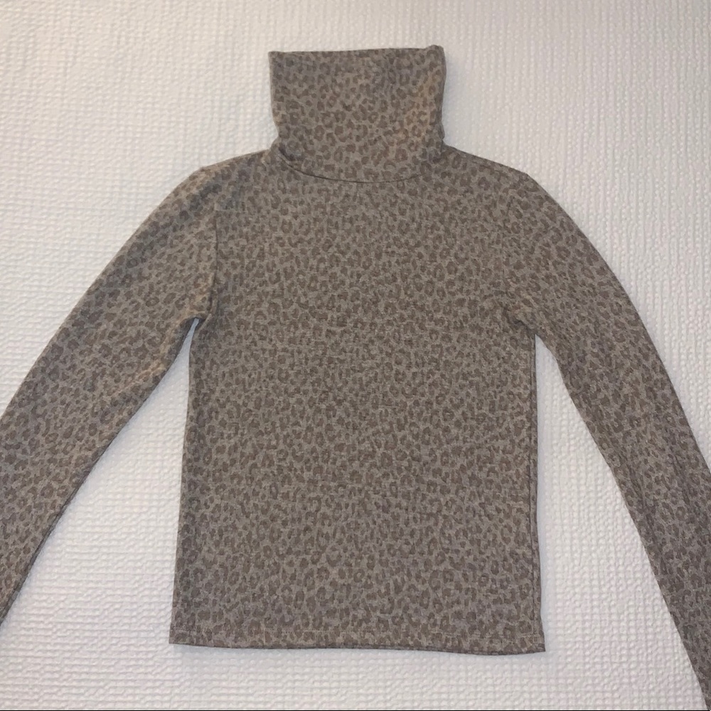 Zara Cheeta Print Turtleneck
